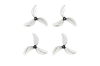 BETAFPV プロペラ Gemfan 45mm 3-Blade Propellers (1.5mm Shaft 4PCS)(クリアグレー)【対応モーター：1103ブラシレスモーター】【Mereor75 Pro】