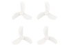 BETAFPV プロペラ Gemfan 35mm 3-Blade Propellers (1.0mm Shaft 4PCS) 【ホワイト】【対応モーター: 0802SEブラシレスモーター】【Meteor65 Pro などに】