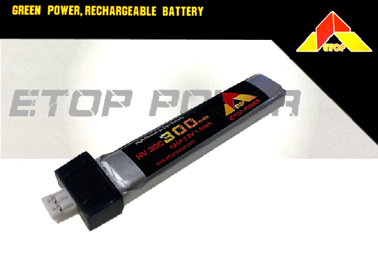 ETOP　3.8V　300mAh 1S 30C HV バッテリー【BETA　PH2.0互換品】